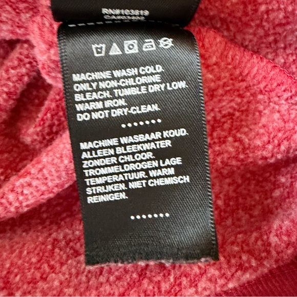 Women’s Harley Davidson Red Hoodie hooded Sweatshirt Zip Sz 2XL high neck - Picture 6 of 6